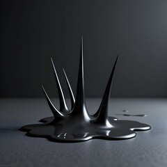 Spiky Black Liquid Formation