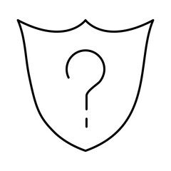Security Question Line Icon. Question Mark, Thinking, Asking, Answer, Help Editable Stroke Vector Illustration