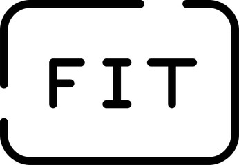 Minimalistic Modern Rounded Outline Fit Icon