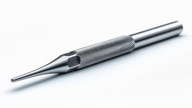 Precision Metal Center Punch Hand Tool for Marking, Isolated on White Background