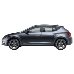 Fototapeta premium A gray hatchback car isolated on transparent background