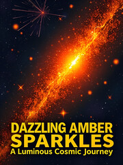 Dazzling Amber Sparkles: A Luminous Cosmic Journey