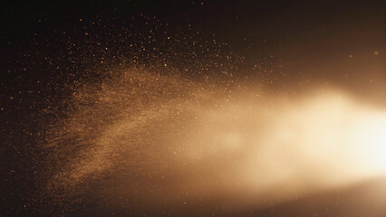 Dust particles floating