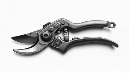 Obraz premium Pruning shears on white background