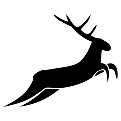 reindeer with antler jump logo
