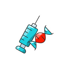 Precision Vaccine Icon, Custom DNA Injection Tech.