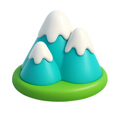 3d mountain icon