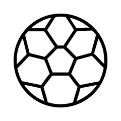 Fototapeta premium Simple black soccer ball silhouette design in vector format suitable for sports and games illustrations