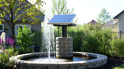 Solarbetriebener Wasserbrunnen
