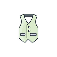 Vest icon design with white background stock illustration