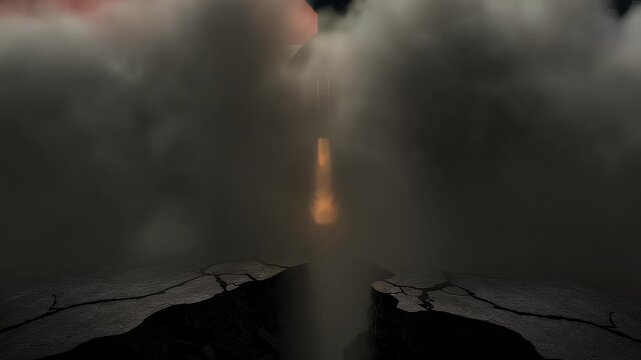 powerful rocket launches from cracked ground between the flags of Thailand and Cambodia. This dynamic image is suitable for content on international relations, geopolitical tensions, or military pow
