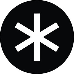 Asterisk in Circle Silhouette