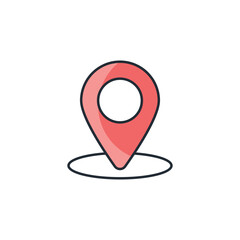 Location icon design with white background stock illustration