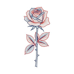 "Elegant Rose Flower Vector Illustration"