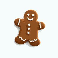 gingerbread man on white background