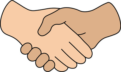  Handshake Flat Vector Illustration