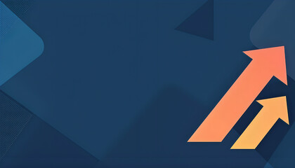 Abstract Business Growth Arrows on Blue Background