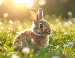 rabbit on the grass