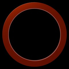 3D素材_金属のフレーム_赤