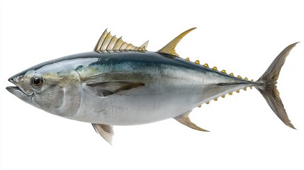 Naklejka premium Tuna fishing expedition ocean waters wildlife photography underwater environment close-up view aquatic life awareness