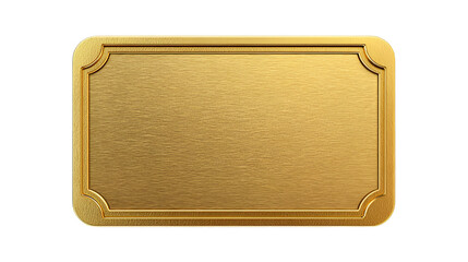 Gold Plaque Elegant Frame Blank Template Design