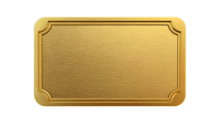 Gold Plaque Elegant Frame Blank Template Design