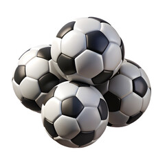 Obraz premium Iconic Black and White Football Pile Art