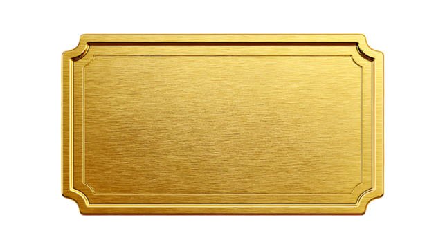 Gold ornate plaque blank template design award luxury