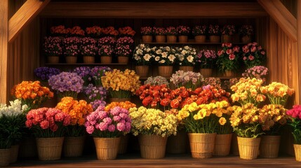 Vibrant Flower Shop Display