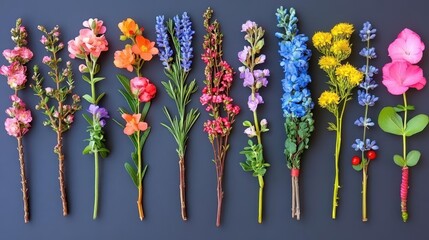 Colorful Flower Stems