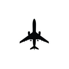 Black silhouette of a jet airplane with landing gear extended aircraft aviation