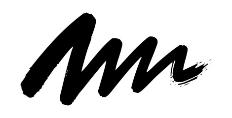 Abstract black brush stroke vector design element for creative projects and artistic background illustrations use