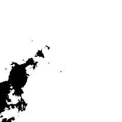 Abstract Black Ink Blot: Organic, Irregular Shapes and Textures