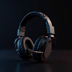 Streamer Headphones with Noise-Canceling Mic – Carbon Fiber Background