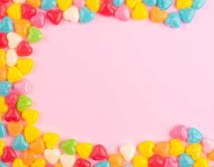 Assorted Colorful Candy Hearts