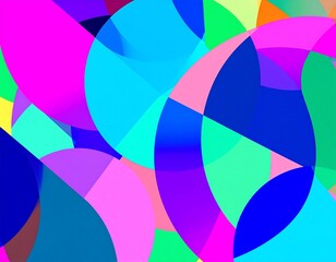 Obraz premium Kaleidoscopic Spheres: Abstract Geometry in a Vibrant Interplay of Color Harmony