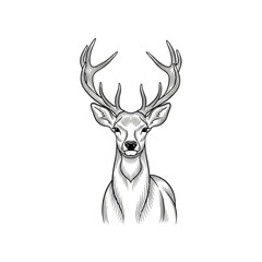 "Elegant Deer Vector Illustration for Commercial Use"