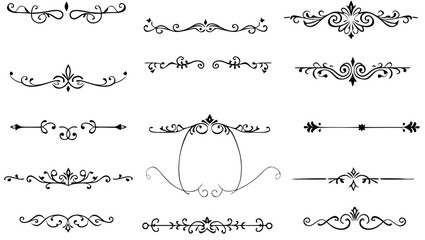 Obraz premium Ornate decorative flourishes and dividers vintage