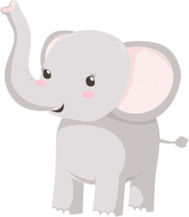 Cute elephant vector illustration