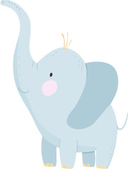 Cute elephant vector illustration