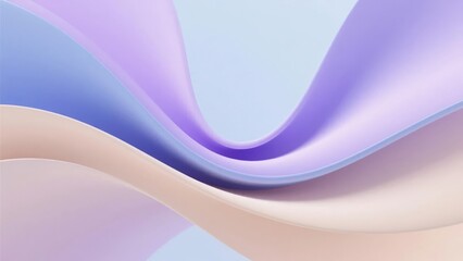 Obraz premium Abstract Flowing Waves in Soft Pastel Colors
