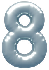 3D画像_風船_8_シルバー