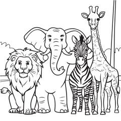 vector illustration of an animals