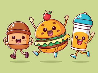 Urban Style Fast Food Character Art