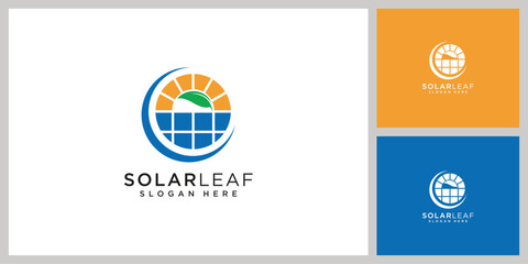 Solar Energy logo design vector, solar energy logo