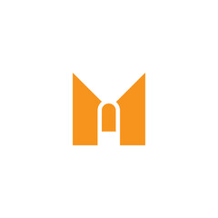 letter M logo template house illustration abstract vector design