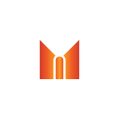 letter M logo template house illustration abstract vector design
