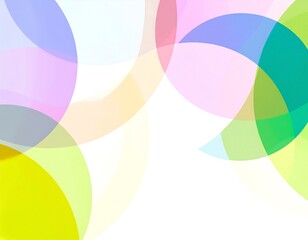 Fototapeta premium Overlapping pastel circles creating a light and airy abstract design element