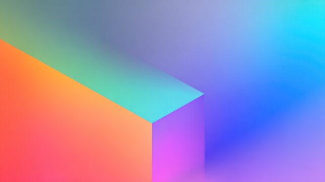 Abstract geometric shapes with gradient colors