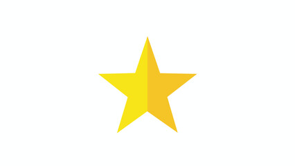 Fototapeta premium Bright Yellow FivePointed Star Symbol. featuring star, yellow, five-pointed and more, creating a perfect scene. This scene includes elements like symbol, shape, graphic.